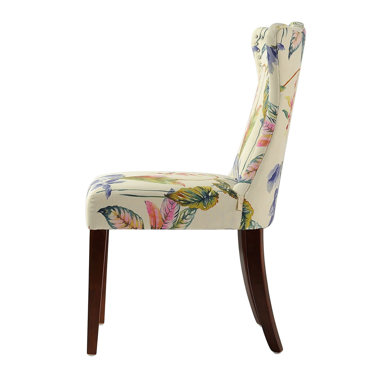 Paradise - Upholstered Accent Chair Printed On - Off-White Floral by Couch.com