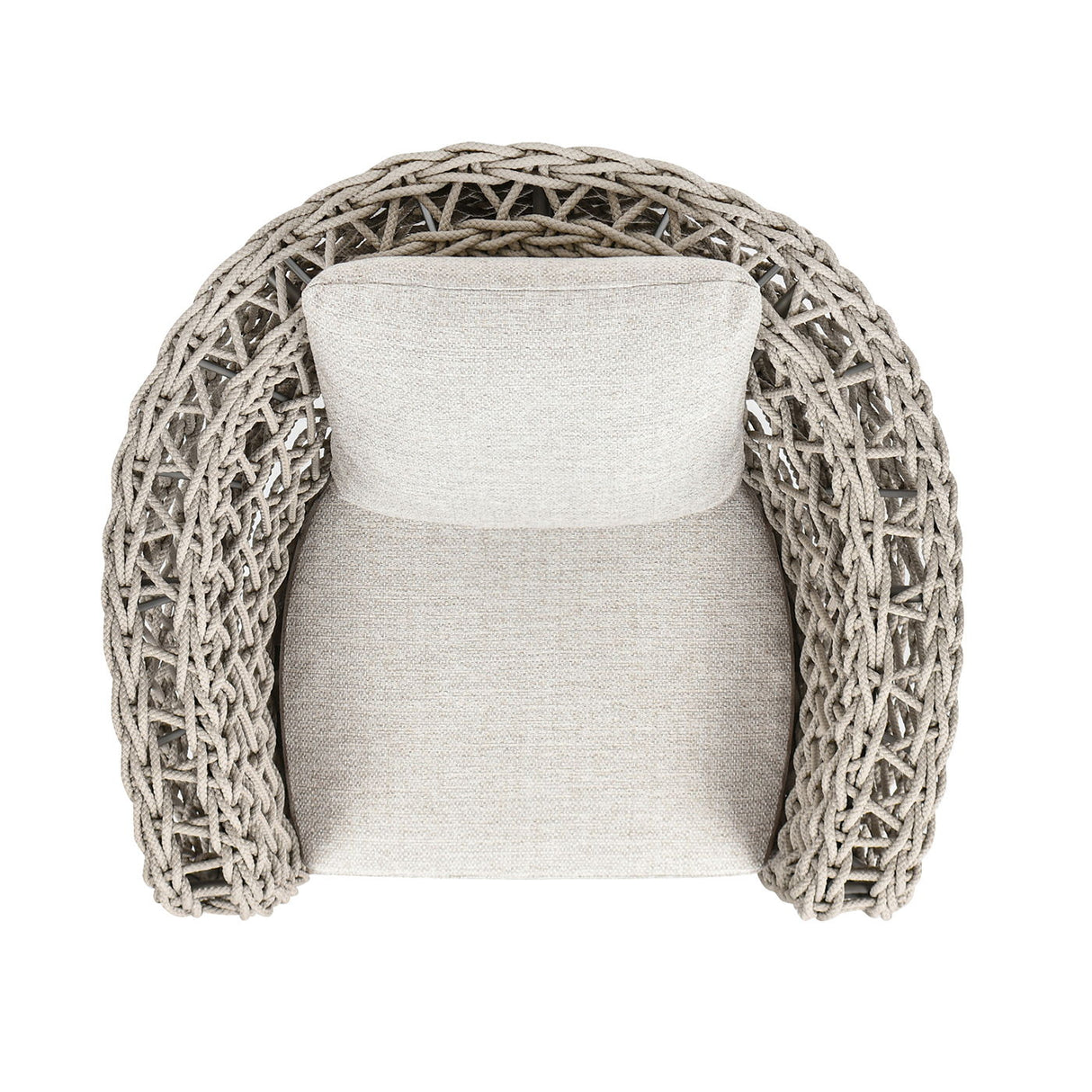 Everly - Frame Barrel Deep Seating Patio Arm Chair Axroma Olefin - Oat Beige by Couch.com