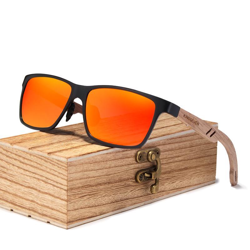 Luxury Bamboo Wood Design Polarized Elegant High Quality Men Sunglasses Mirror Lens Handmade Fashion UV400 Eyewear Accessories