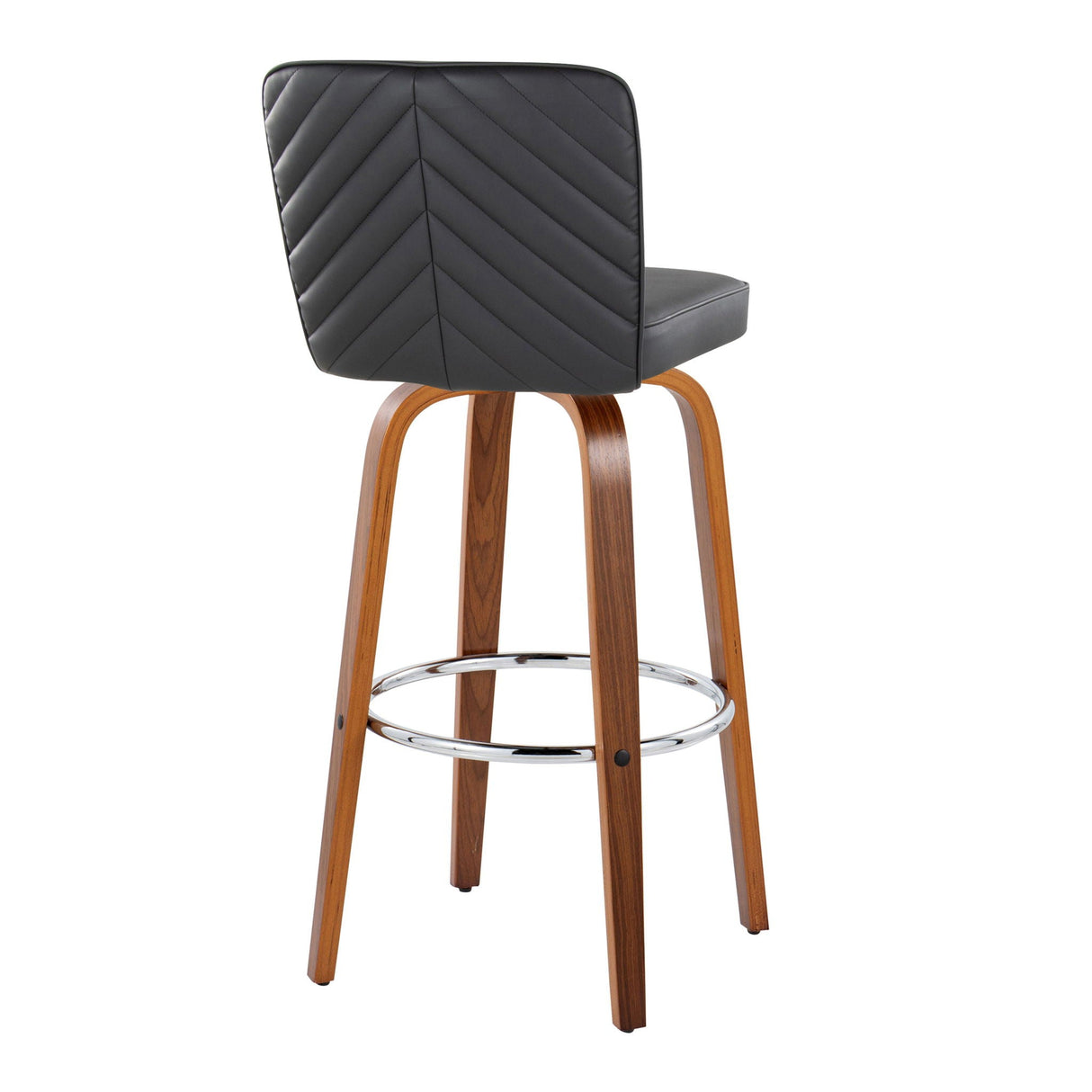 Henry - Contemporary Fixed Height Barstool With Swivel With Round Footrest (Set of 2) by Couch.com