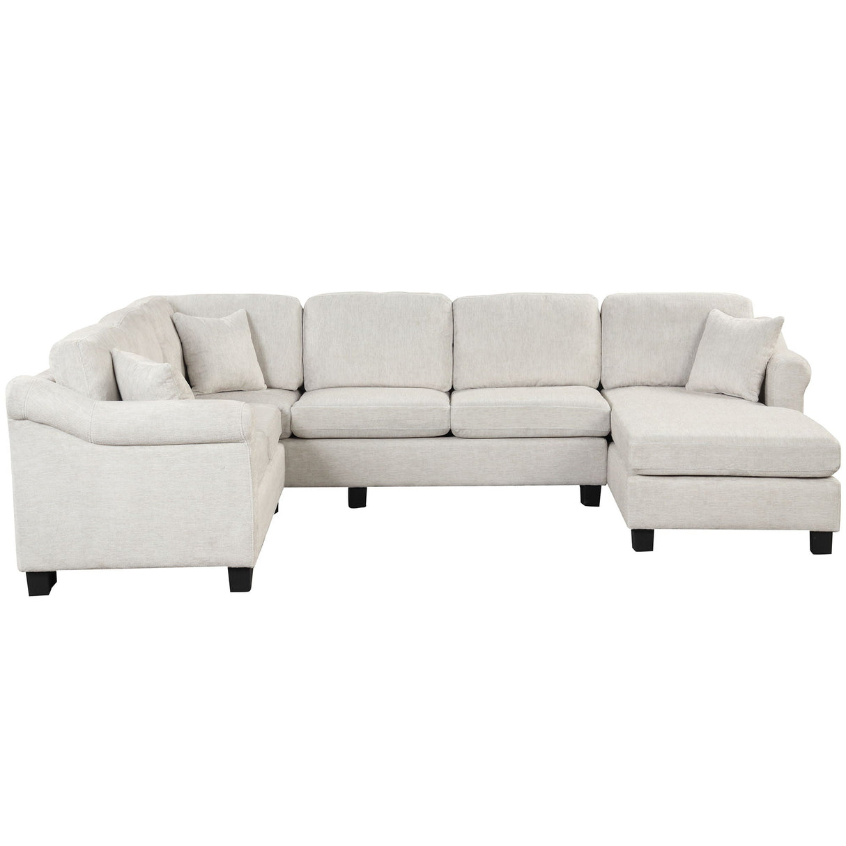 4 Pieces Sectional Sofa With Ottoman With Right Side Chaise by Couch.com