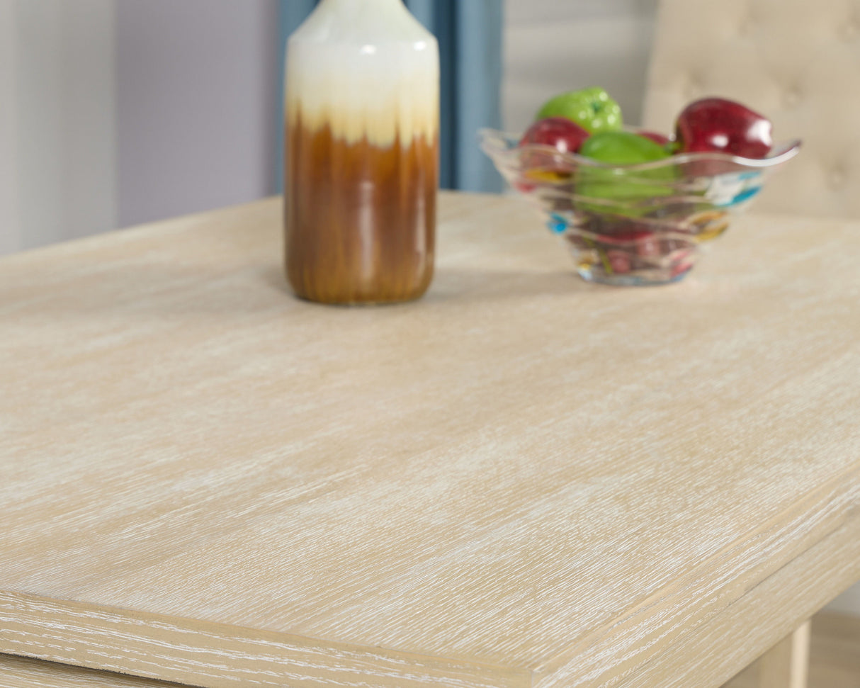 Amonia - 5 Piece Dining Set, Turned-Leg Dining Table With 4 Tufted Chairs - Beige Brown by Couch.com