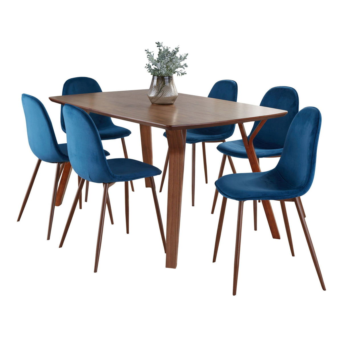 Folia Pebble - 7 Piece Dining Set Mid Century Modern by Couch.com