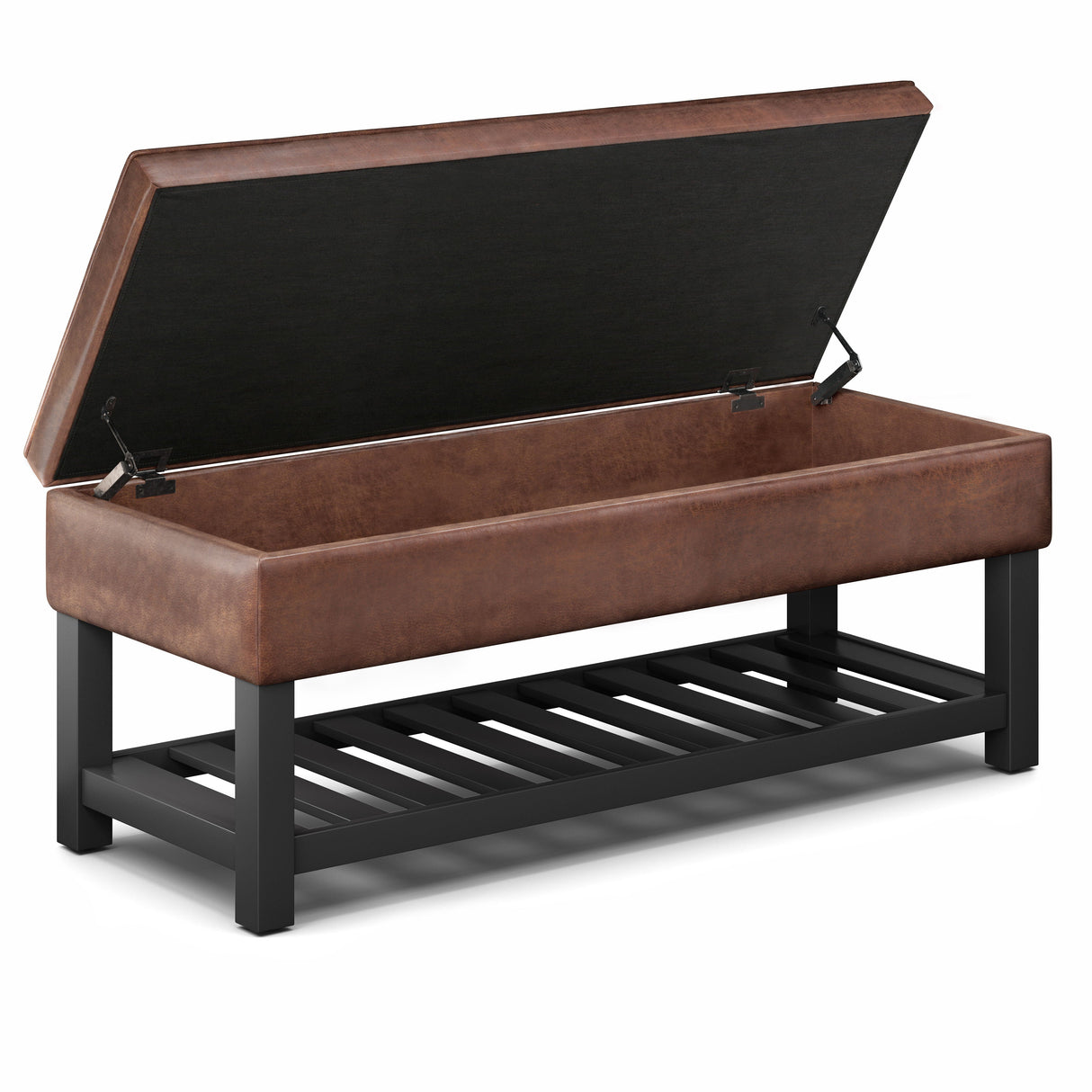 Cosmopolitan - Storage Ottoman Bench With Open Bottom by Couch.com
