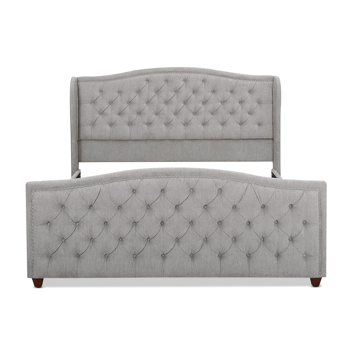 Marcella - Upholstered Shelter Headboard Bed Set by Couch.com
