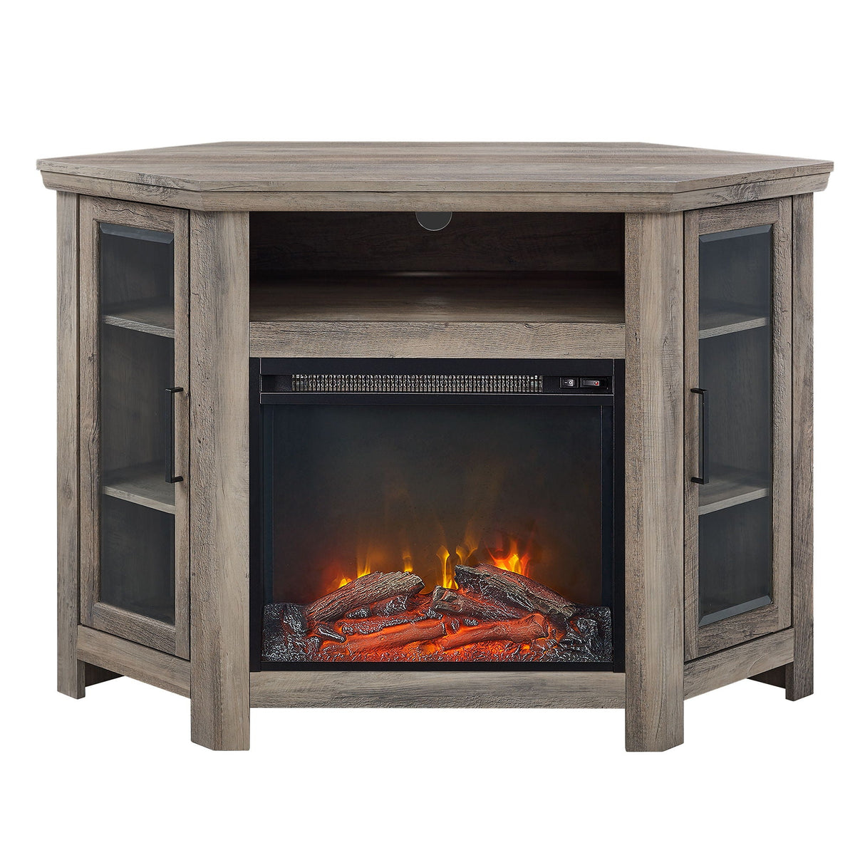 Classic Glass Door Fireplace TV Stand For Tvs Up To 55" by Couch.com