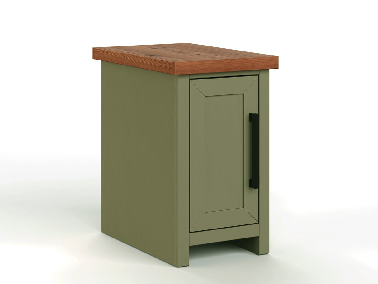 Vineyard - Chairside Table - Sage Green, Fruitwood by Couch.com