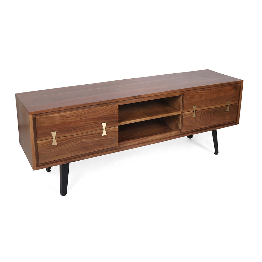 Asther - Acacia Wood TV Cabinet - Natural Wood / Brown by Couch.com