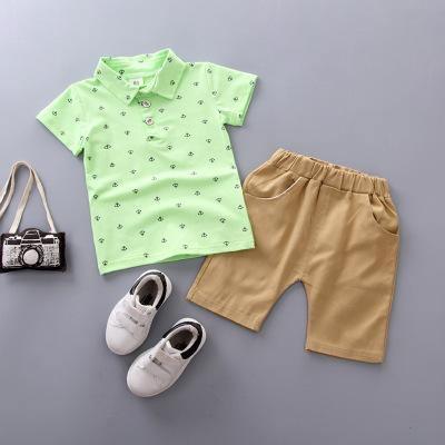 Modern Luxury Baby Boys T shirt And Shorts Anchor Printed Children's Clothing in Elegant Deisgn