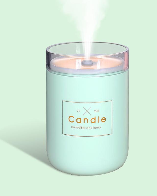 280ML Ultrasonic Air Humidifier Candle Romantic Soft Light USB Essential Oil Diffuser Car Aroma Mist Maker