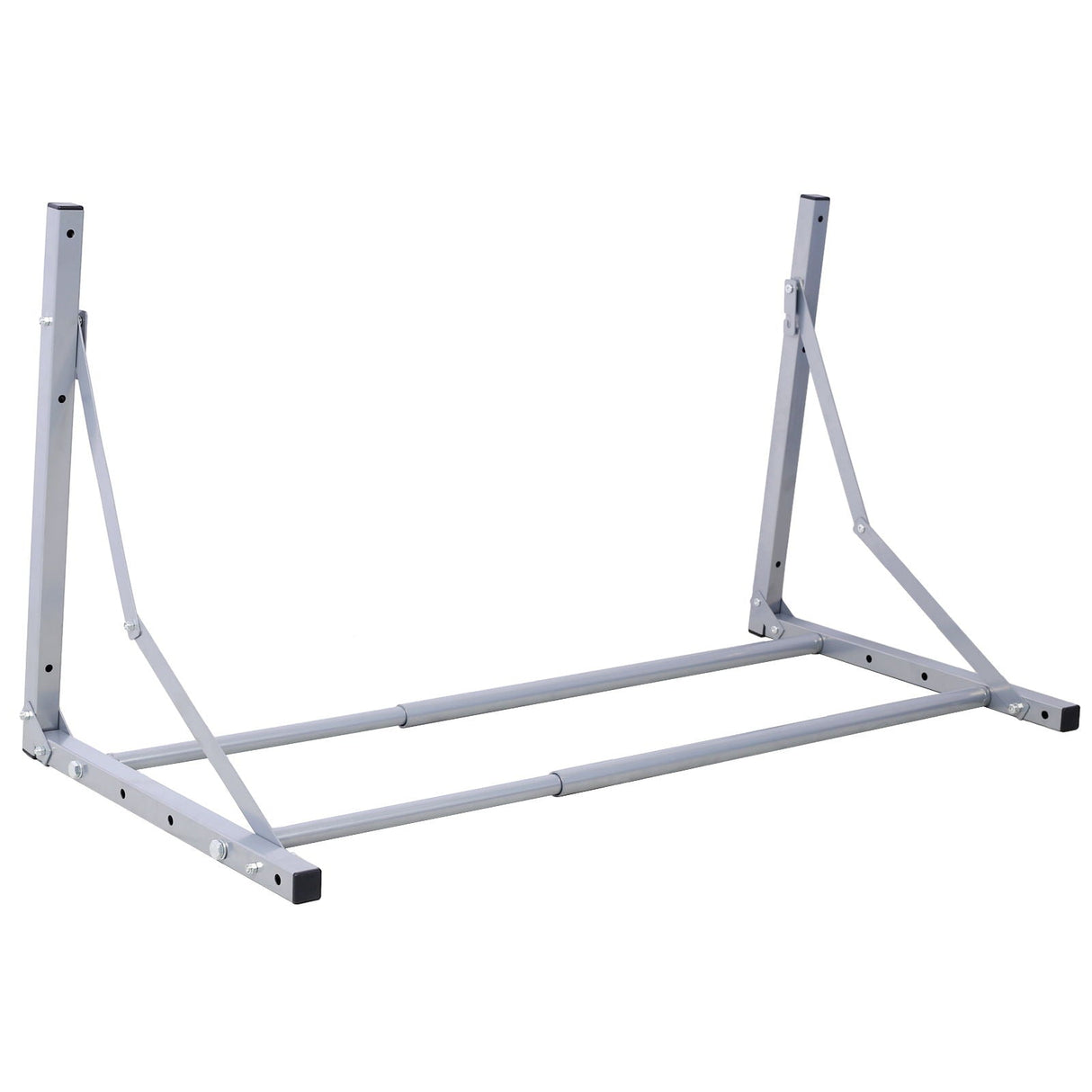 Wall-Mounted Folding Tire Storage, 30.5 To 50.5" Wide, Supports 300 Pounds - Silver by Couch.com