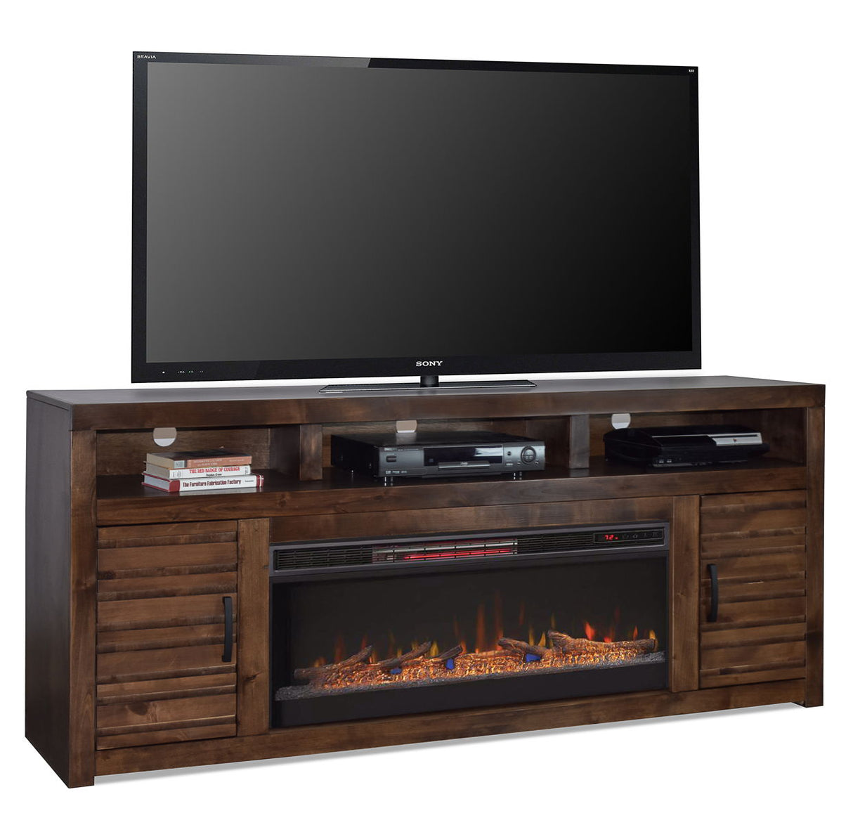 Sausalito - Electric Fireplace TV Stand Console For TVs Up To 95" - Whiskey by Couch.com