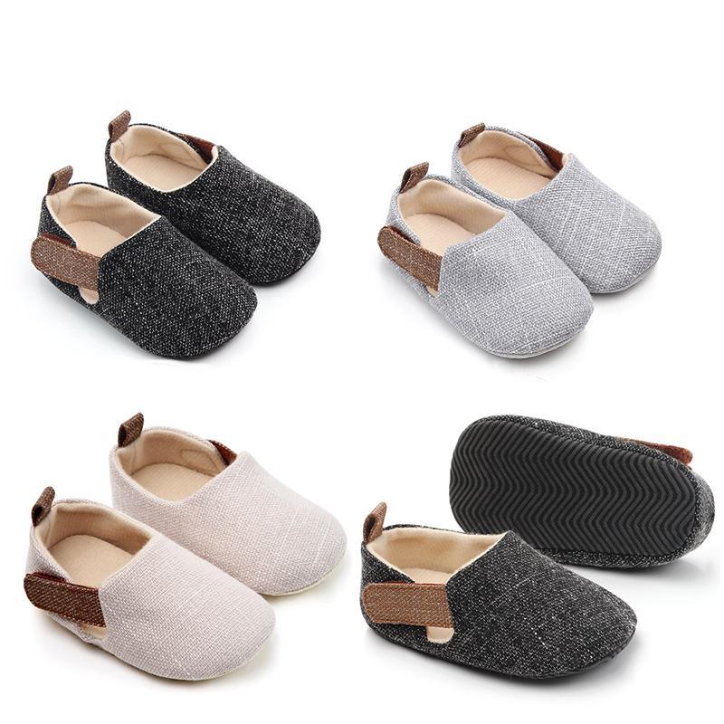 Baby Unisex Shoes Infant Soft First Walkers Nonslip Indoor Outdoor Shoes Cotton Fabric Prewalkers