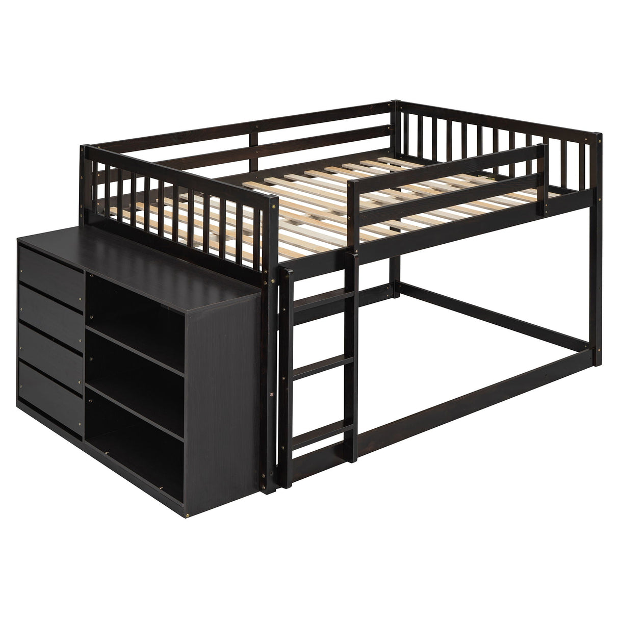 Bunk Bed With 4 Drawers And 3 Shelves by Couch.com