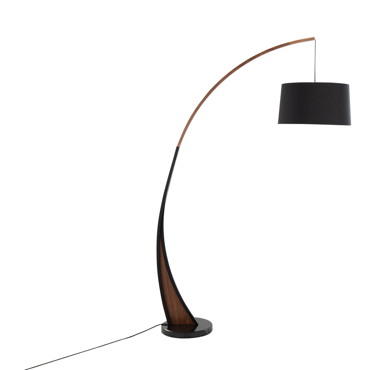 Noah - Mid-Century Modern Floor Lamp - Walnut by Couch.com