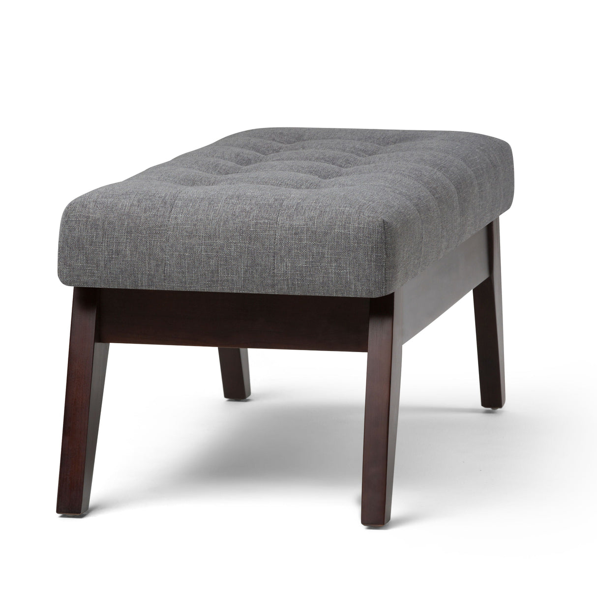 Draper - Upholstered Mid Century Tufted Ottoman Bench by Couch.com