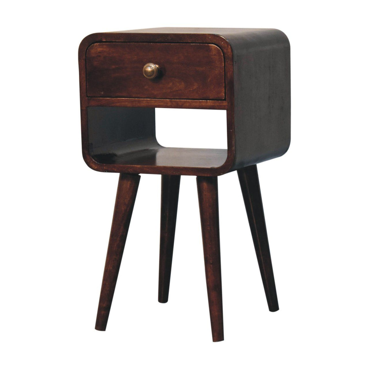 Mini California Curved Nightstand Wth Lower Slot by Couch.com