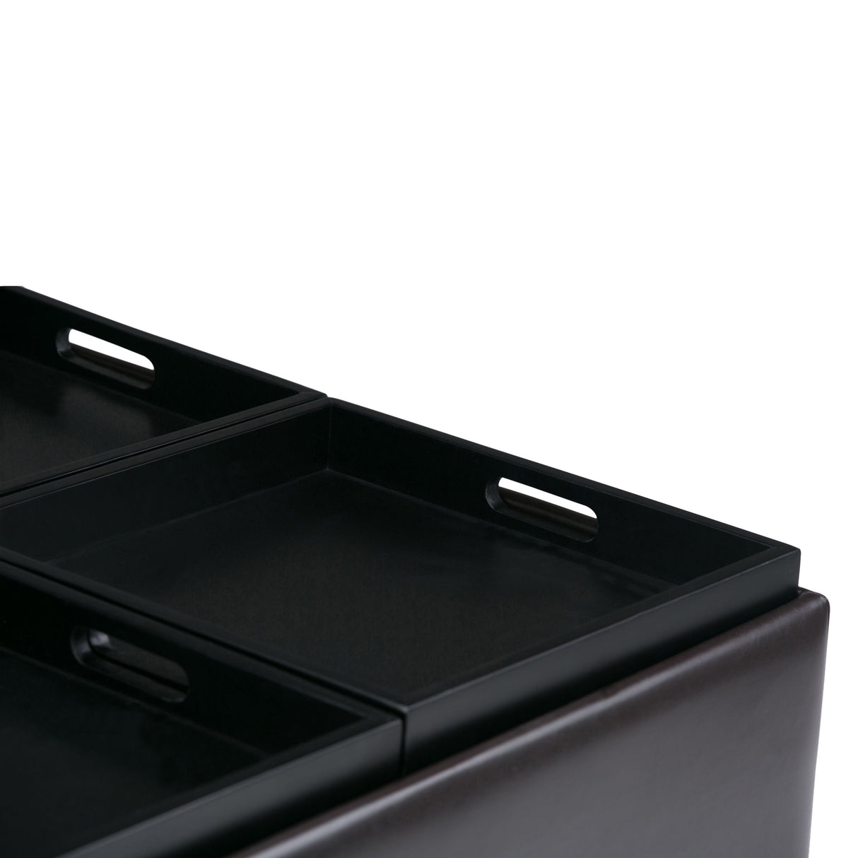 Avalon - Square Coffee Table Storage Ottoman - Tanners Brown by Couch.com