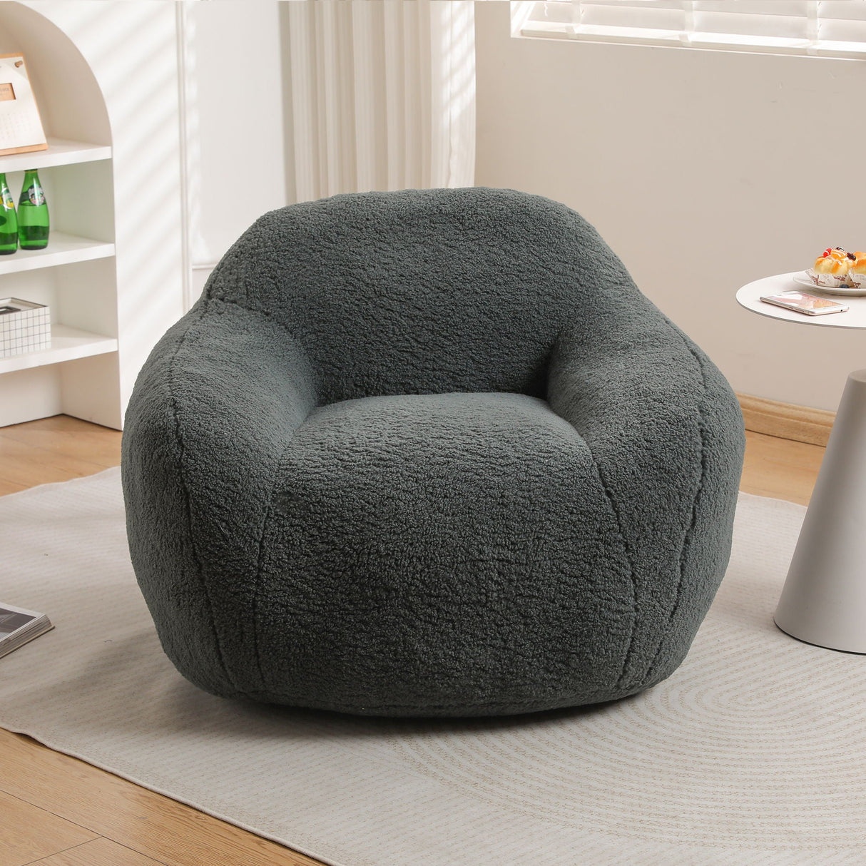 Giant Bean Bag Chair, Spacious Memory Foam With Armrests by Couch.com