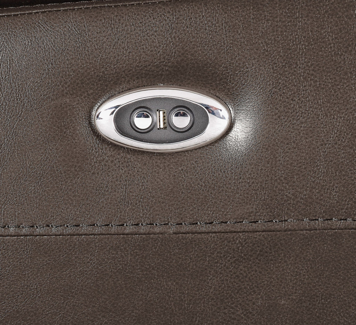 Aashi - Leather Gel Match Recliner Chair - Brown by Couch.com