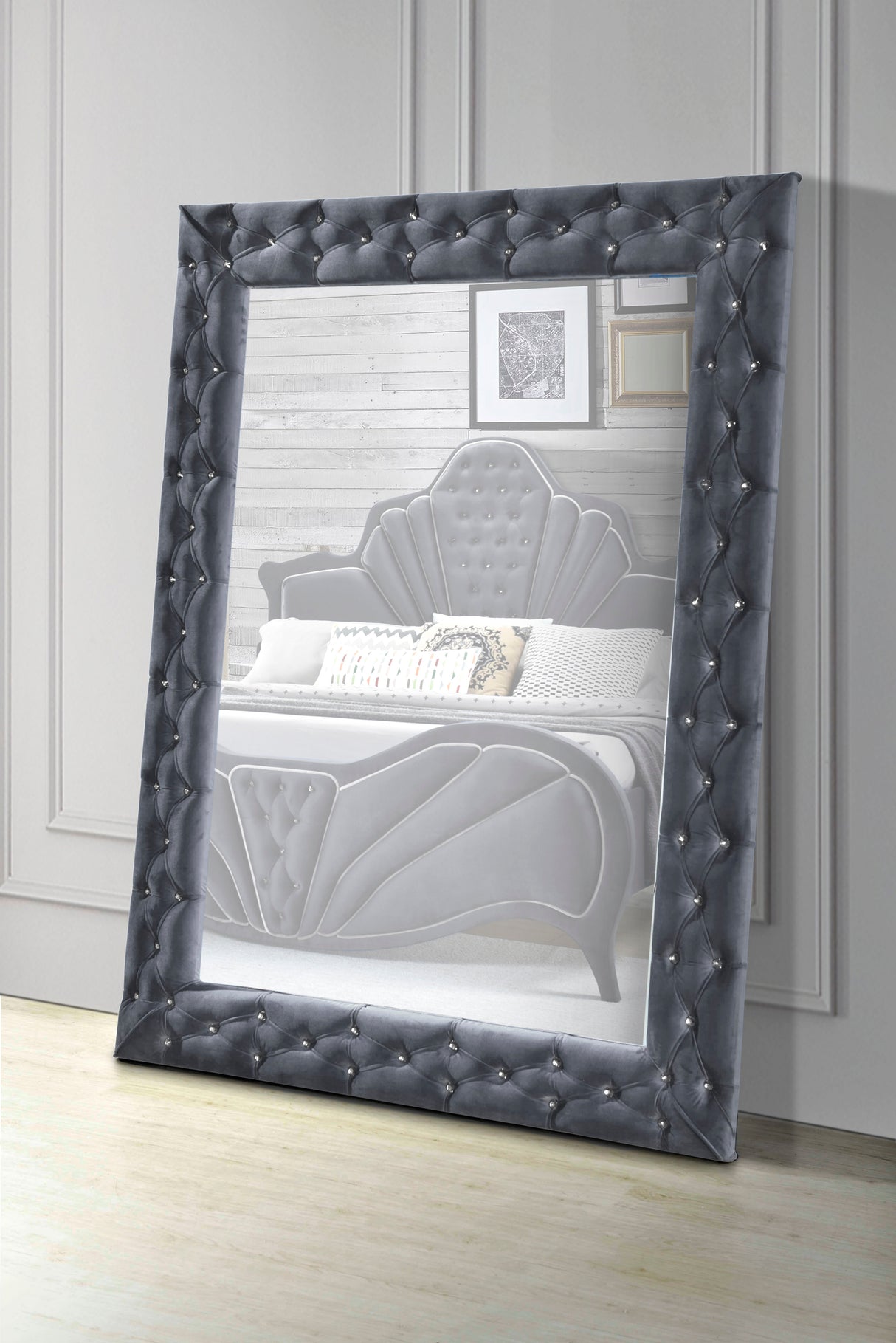 Dante - Velvet Floor Mirror by Couch.com