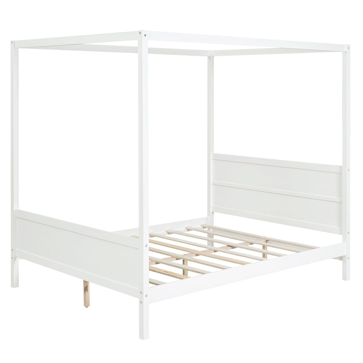 Canopy Platform Bed With Headboard And Footboard, Slat Support Leg by Couch.com