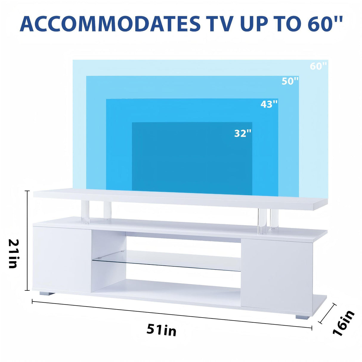 TV Stant With LED And Large Side Cabinet by Couch.com
