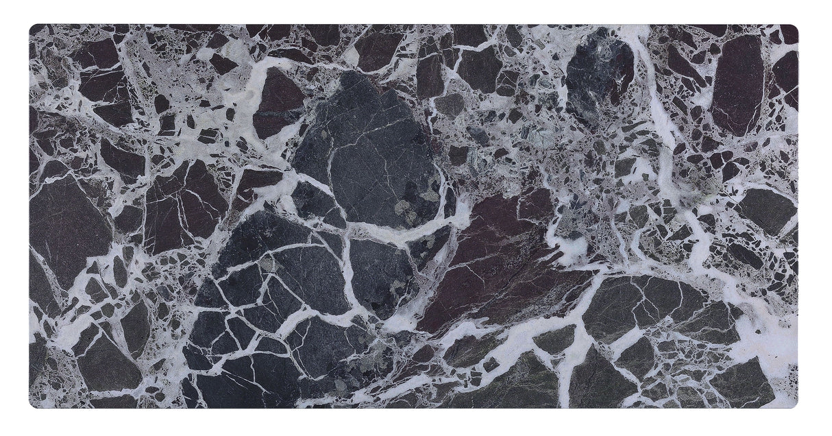 Landon - Coffee Table With Glass Marble Texture Top And Bent Wood Design by Couch.com