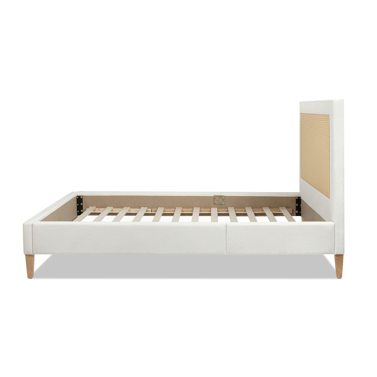Haley - Upholstered Cane Back Platform Bed by Couch.com
