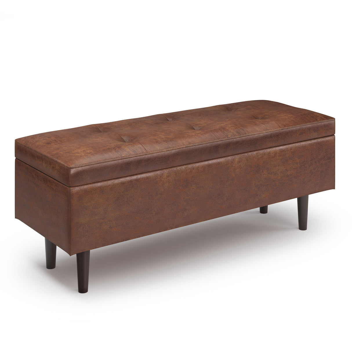 Shay - Large Square Coffee Table Storage Ottoman Mid-Century Style by Couch.com