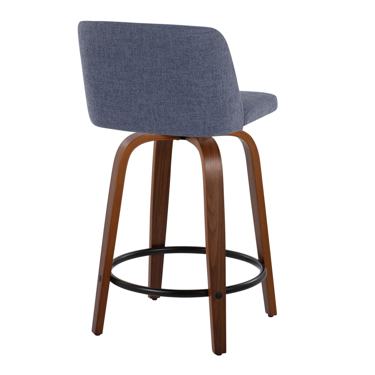 Toriano - Mid Century Modern, Fixed Height Counter Stool & Swivel And Round Footrest (Set of 2) by Couch.com