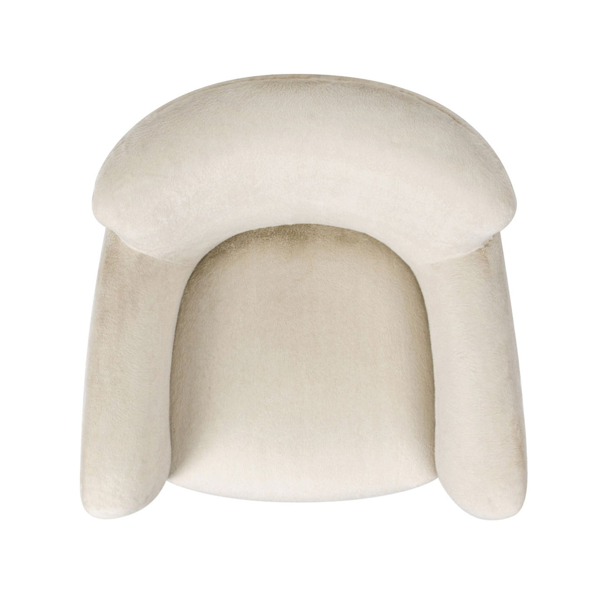 Wolffe - Curved Arm Accent Chair - Creme De La Creme White by Couch.com