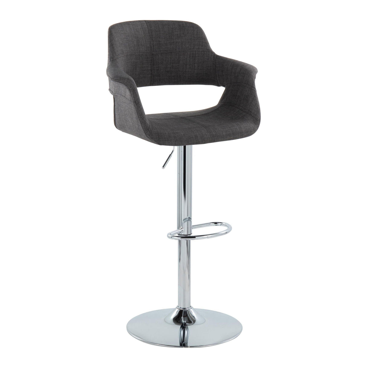 Vintage Flair - Mid Century Modern Adjustable Barstool With Oval Footrest (Set of 2) by Couch.com