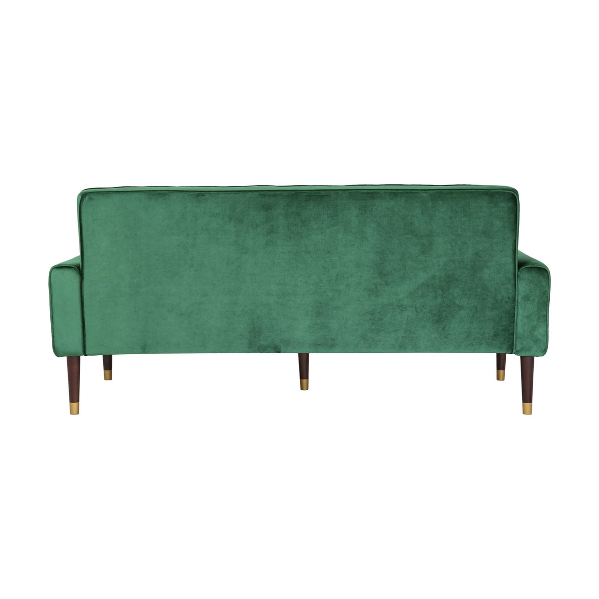 Square Arms Velvet Straight Sofa, Living Room And Study - Emerald by Couch.com