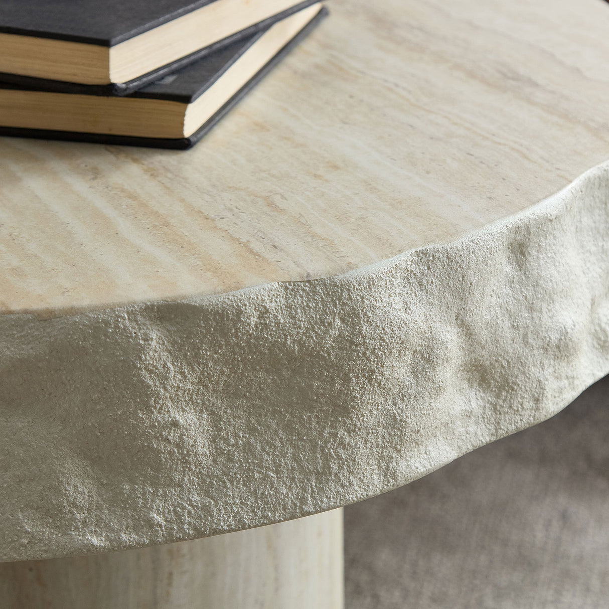 23.82 Inch Faux Mars Textural Patterns Coffee Table