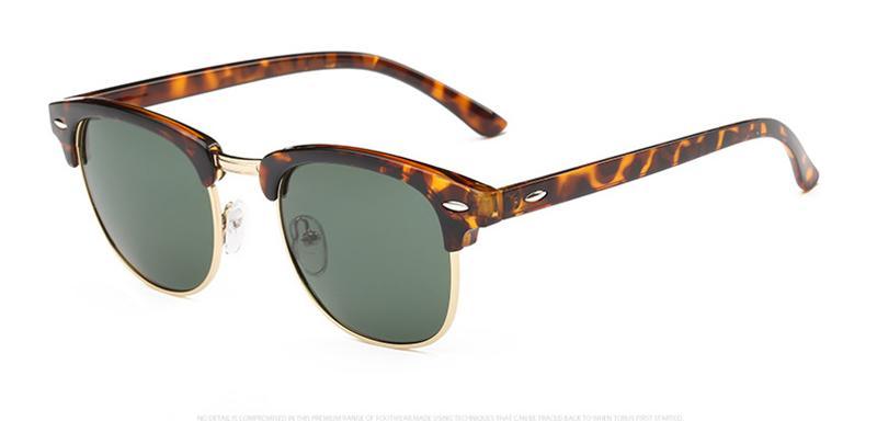Luxury Popular Famous Retro Semi-Rimless Brand Designer Sunglasses For Women and Men Polarized Classic Oculos De Sol Gafas Retro EyeglassesWith UV400 Sunglasses