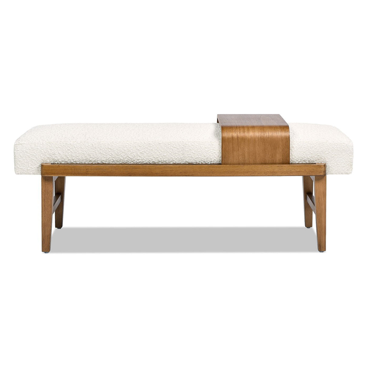Billie - Modern Telephone Bench With Sliding Shelf - Ivory White by Couch.com