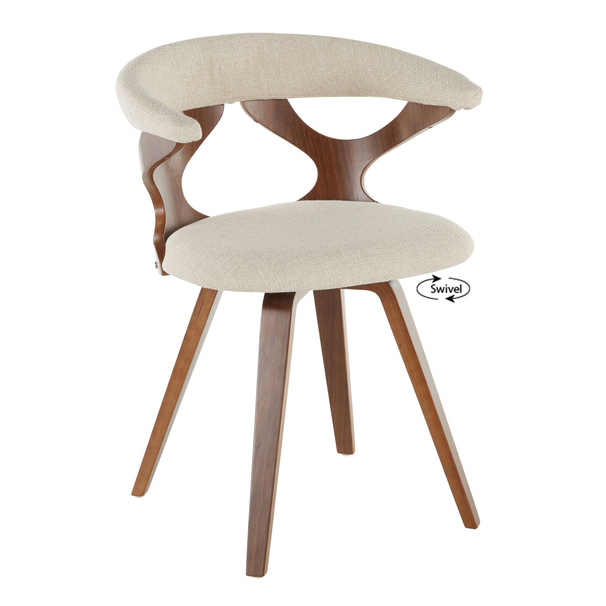 Gardenia - Mid-Century Modern Dining Chair With Swivel by Couch.com