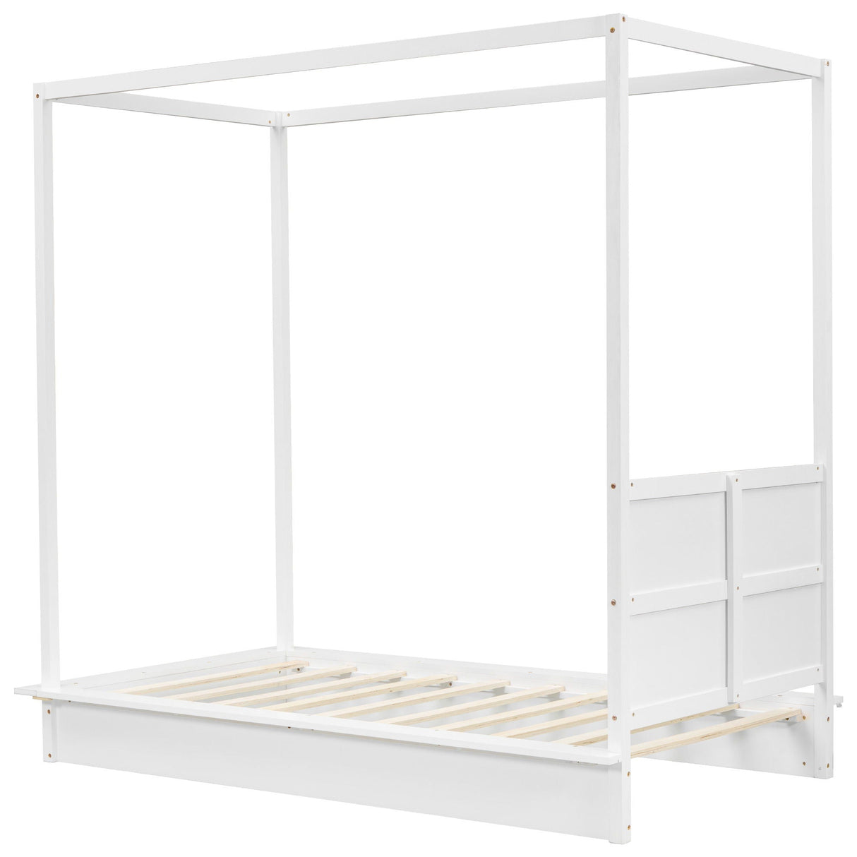 LED Canopy Bed, Canopy Platform Bed With Support Slats, No Box Spring Needed by Couch.com