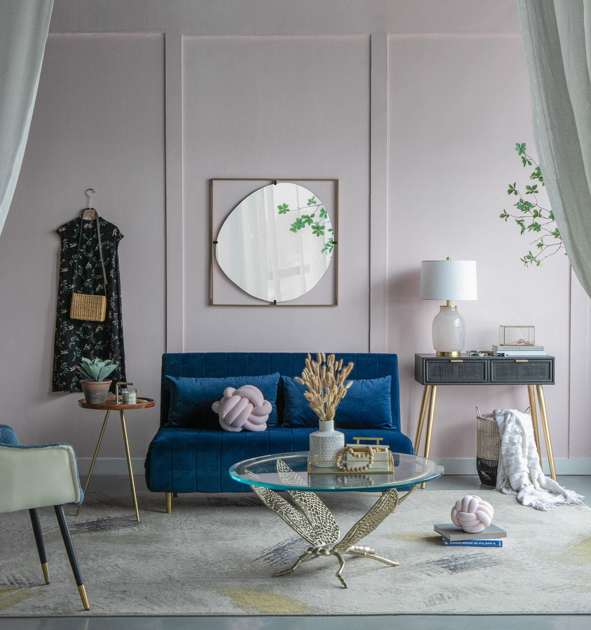 Poppy Mirror With Metal Frame Contemporary Design For Bathroom, Entryway Wall Decor by Couch.com