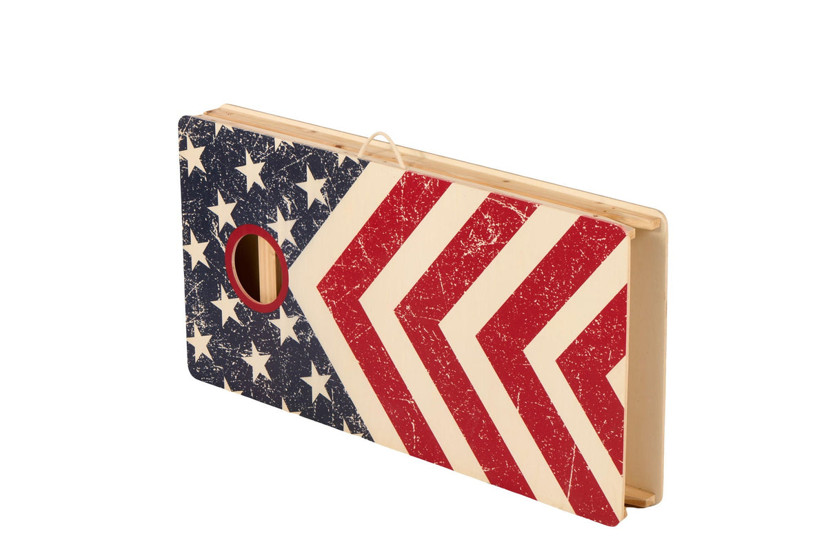 4X2 Ft Large Size Cornhole Board (Set of 2), Outdoor Game Board Set With 8 Bean Bags, Perfect For Lawn, Backyard, Beach, Park - Blue / White / Red by Couch.com