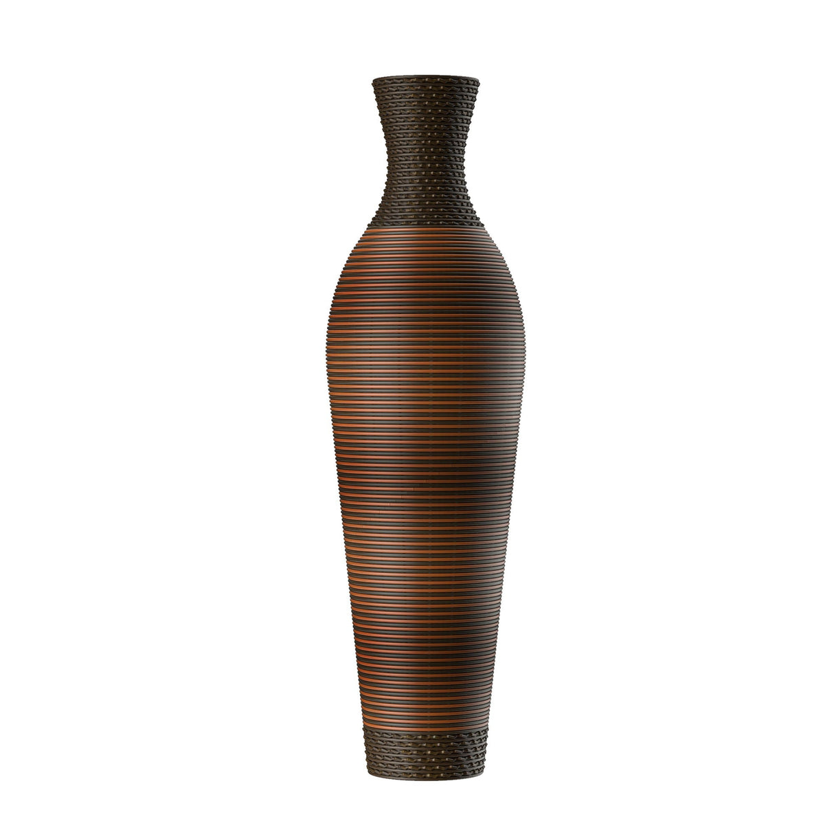 Tall Standing Designer Floor Vases With Elegant 2 Tone Finishes For Decorating by Couch.com