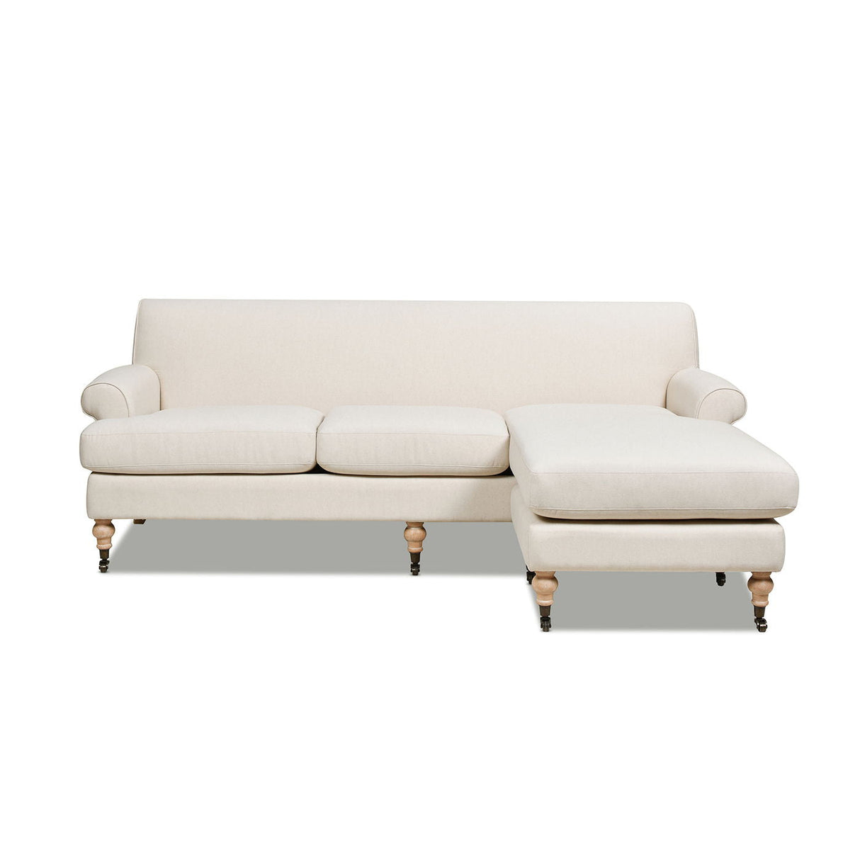 Alana - L-Shape Reversible Sectional Sofa - Light Beige by Couch.com