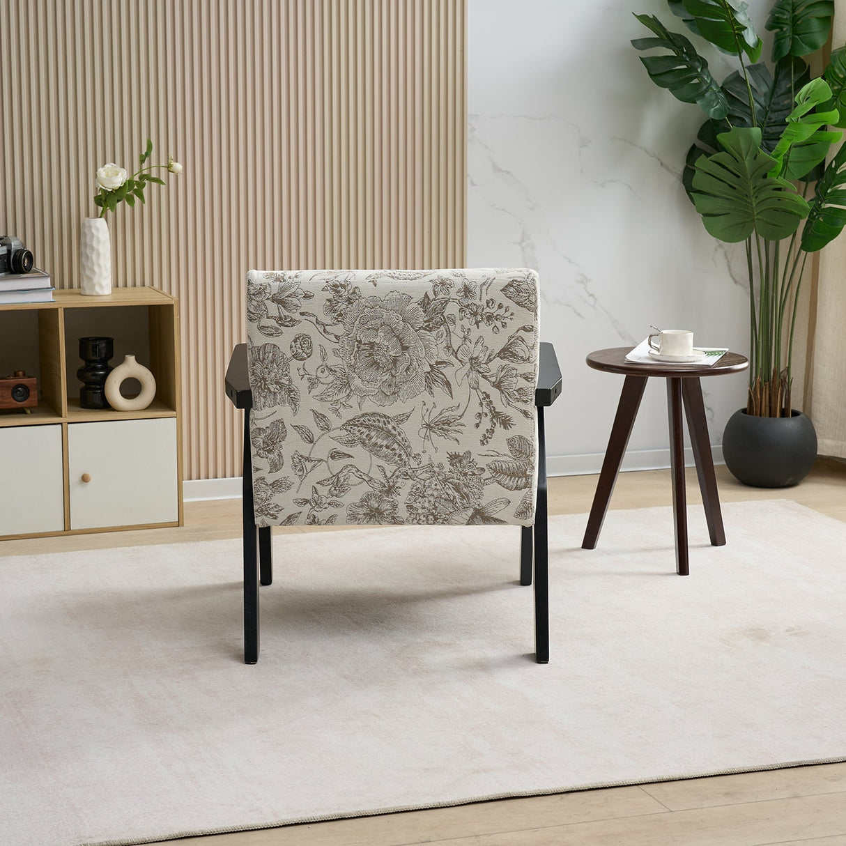 Mid-Century Modern Lounge Armchair - Seat Cushion (Beige + Grey)