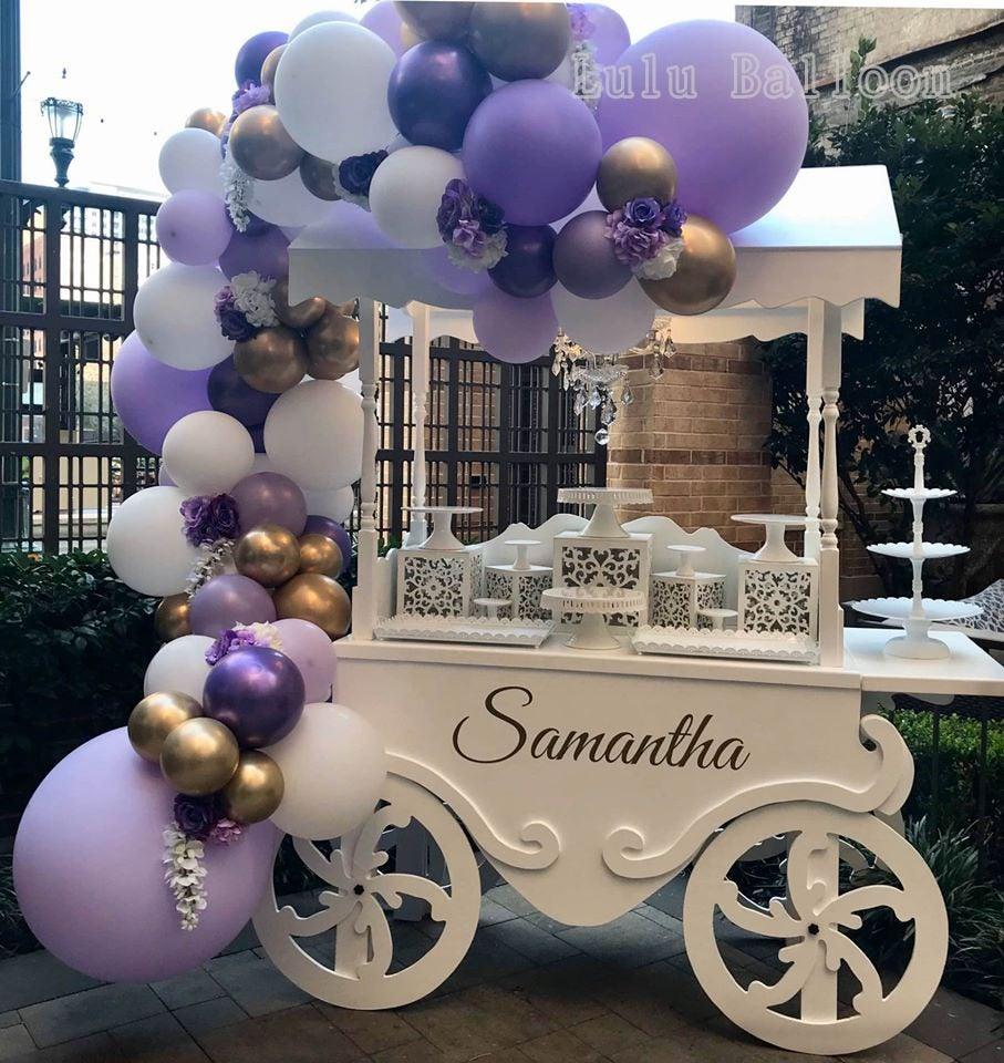 92pcs Pastel White Purple And Gold Garland Balloons Kit For Party Wedding Birthday Baby Shower Bridal Shower Gender Reveal