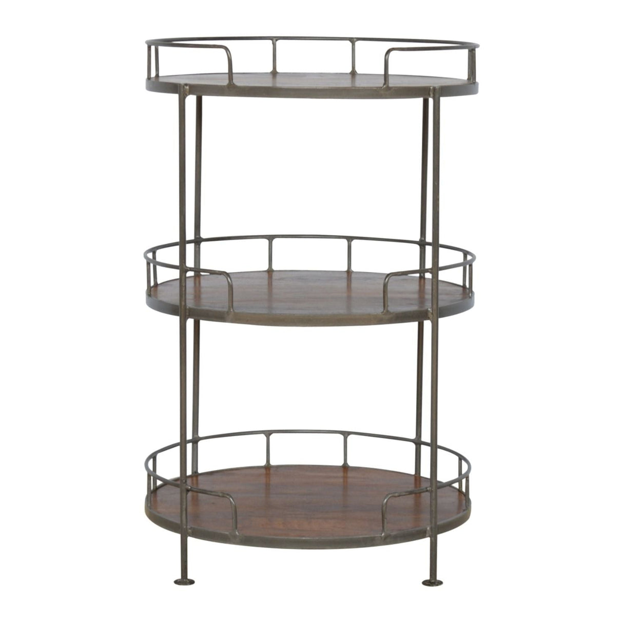 Round Butler Tray Table - Chestnut