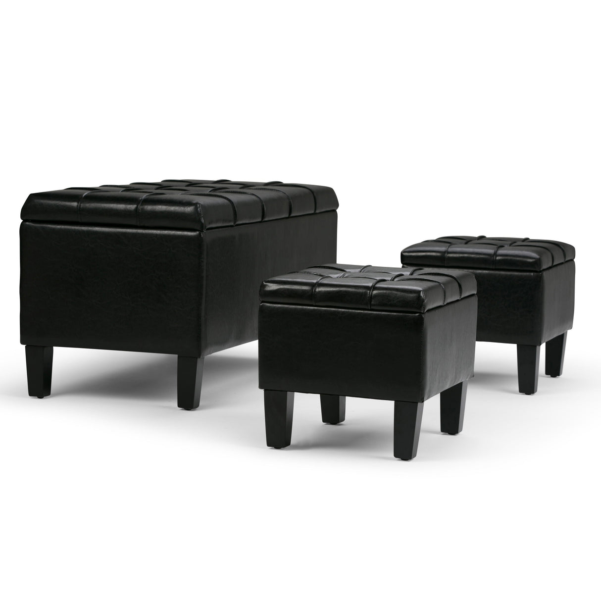 Dover - 3 Piece Storage Ottoman Contemporary Design by Couch.com
