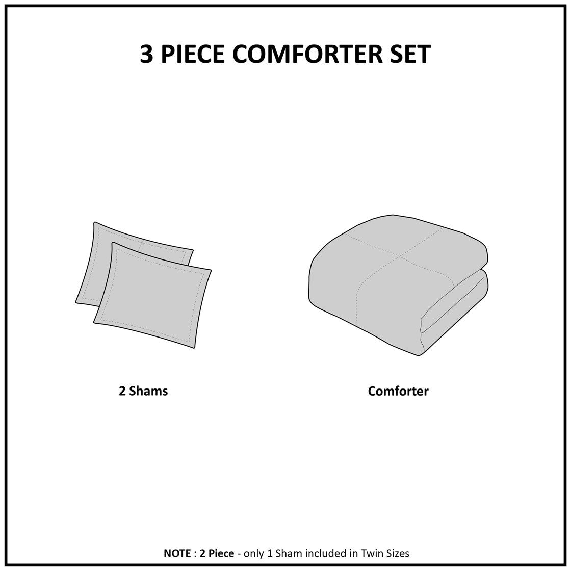 King/Cal King Ruched Fur Down Alternative Comforter Set