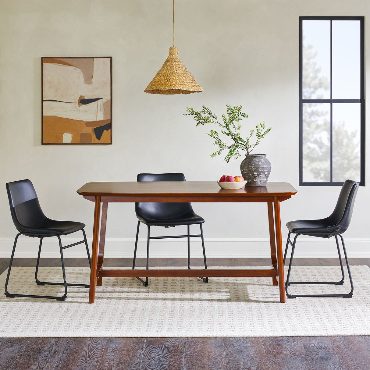 Mid-Century Modern Dining Table With Trestle Base by Couch.com