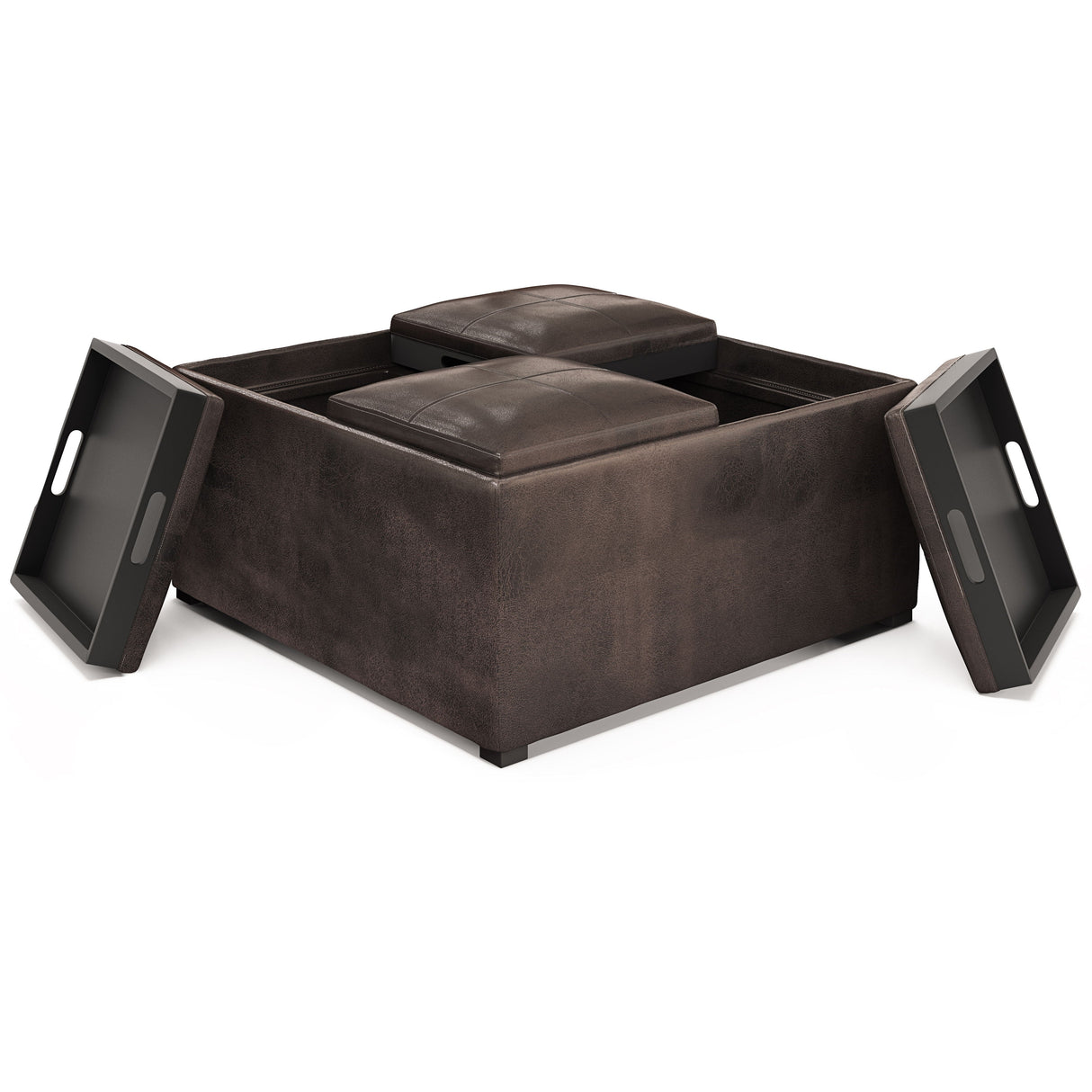 Avalon - Upholstered Square Coffee Table Storage Ottoman by Couch.com